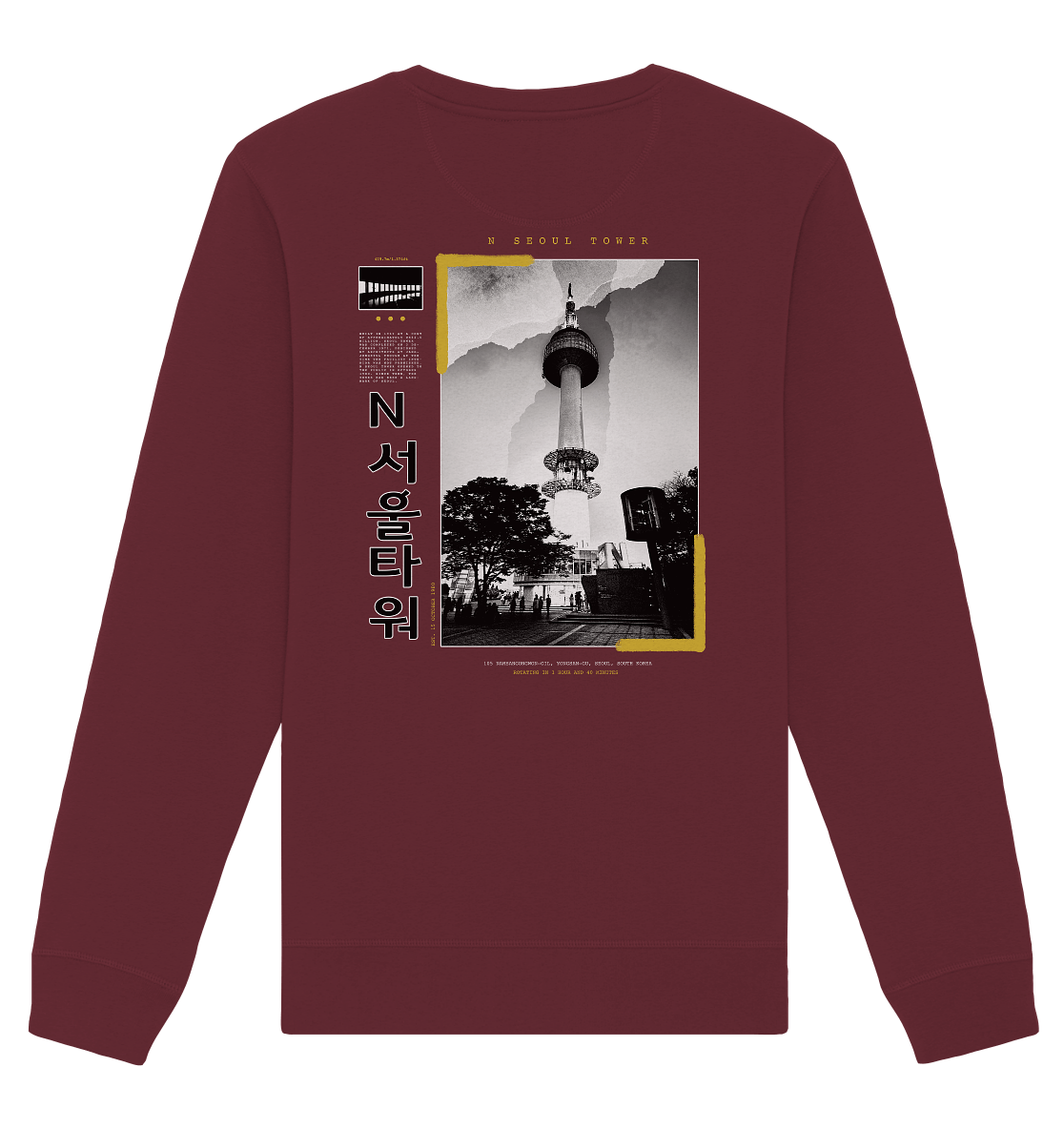 Namsan Tower N Seoul | Organic Unisex Pullover - Gomawo Korea - Sweatshirts - Südkorea - Korea - Bekleidung - Clothing - K-Streetwear - K-Clothing - K-Vibes