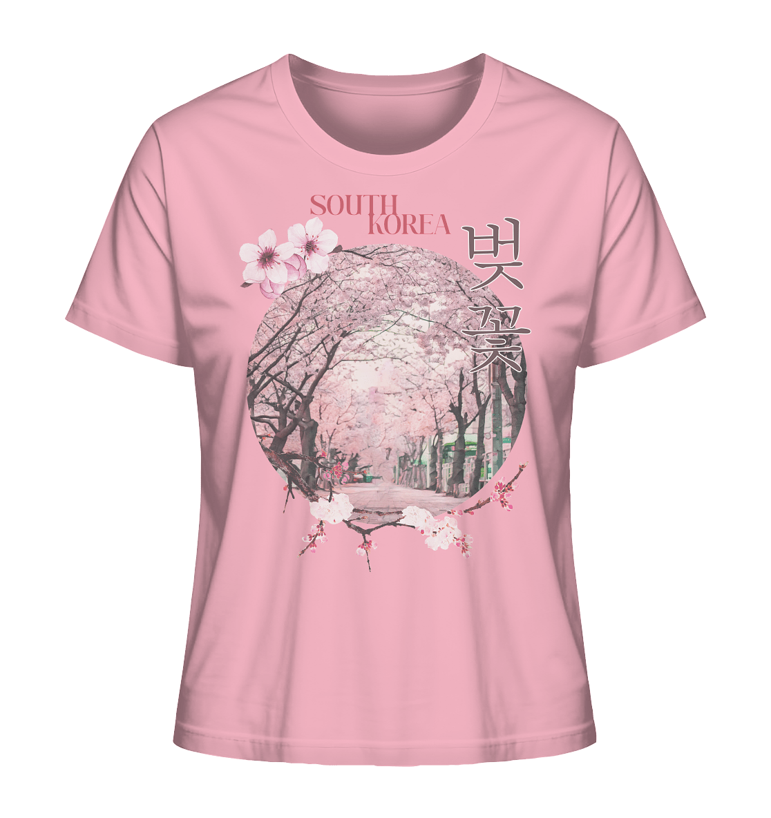 Cherry Blossom | Damen Organic Shirt - Gomawo Korea - Damen - Südkorea - Korea - Bekleidung - Clothing - K - Streetwear - K - Clothing - K - Vibes