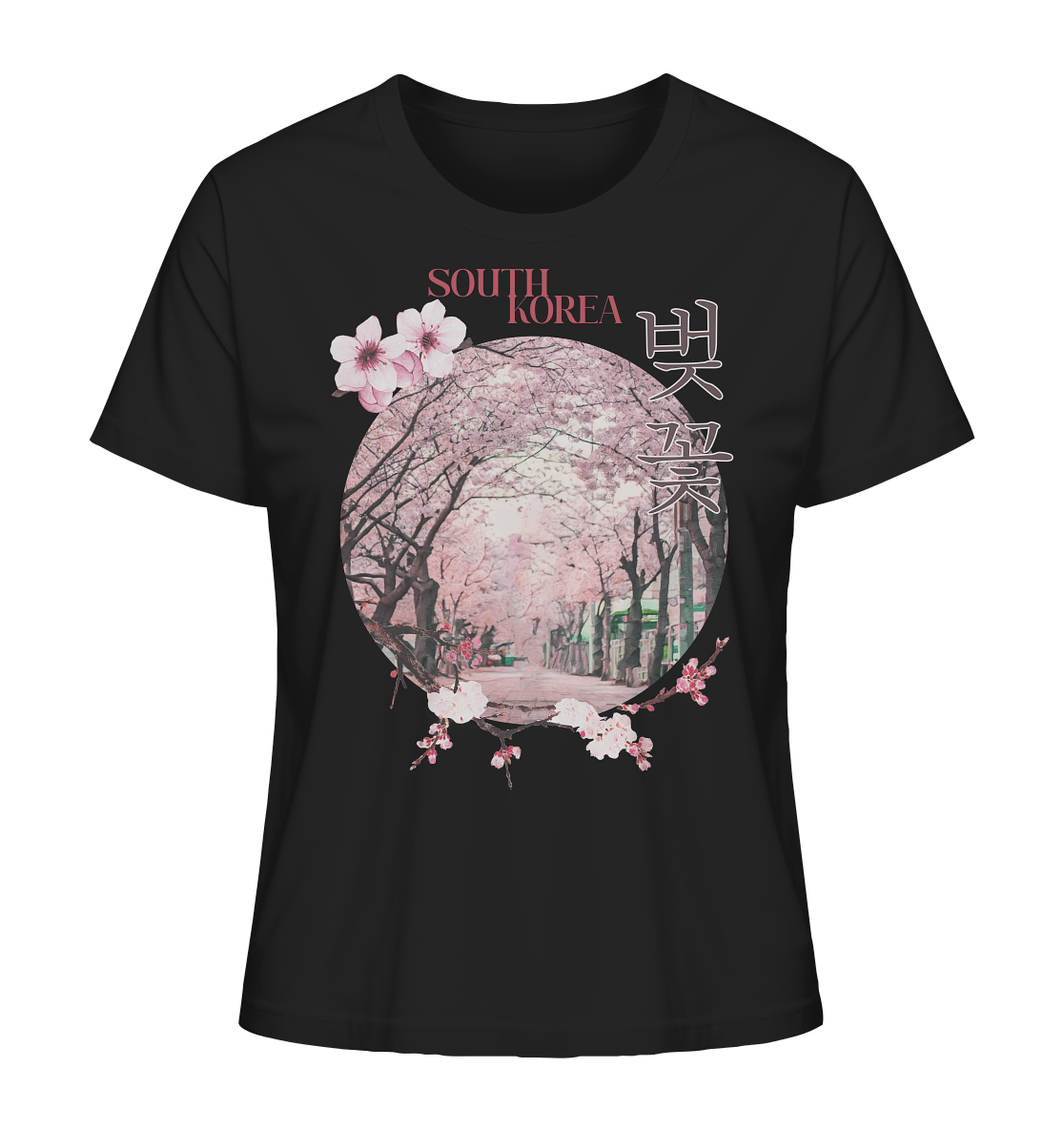 Cherry Blossom | Damen Organic Shirt - Gomawo Korea - Damen - Südkorea - Korea - Bekleidung - Clothing - K - Streetwear - K - Clothing - K - Vibes