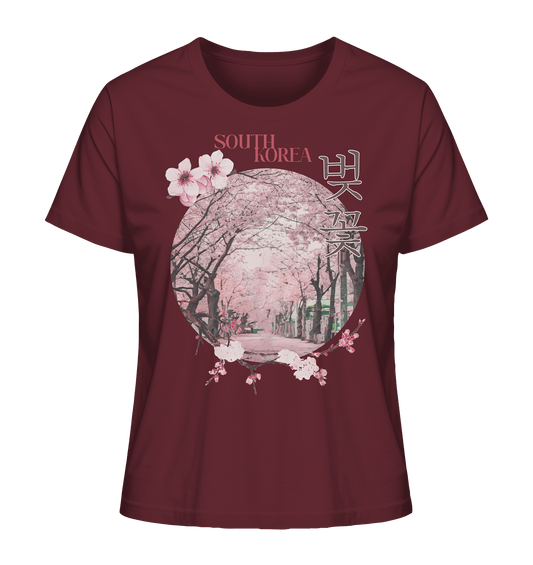 Cherry Blossom | Damen Organic Shirt - Gomawo Korea - Damen - Südkorea - Korea - Bekleidung - Clothing - K - Streetwear - K - Clothing - K - Vibes