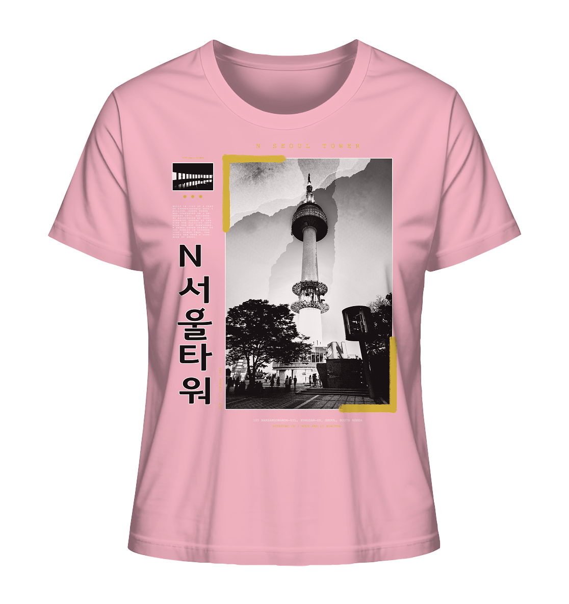 Namsan Tower N Seoul | Damen Organic Shirt - Gomawo Korea - Damen - Südkorea - Korea - Bekleidung - Clothing - K - Streetwear - K - Clothing - K - Vibes