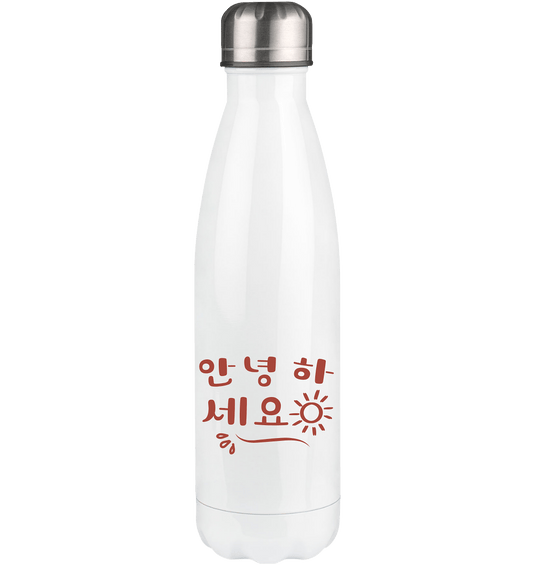 Annyeonghaseyo / 안녕하세요 | Thermoflasche (500ml) - Gomawo Korea - Trinkgefäße - Südkorea - Korea - Bekleidung - Clothing - K-Streetwear - K-Clothing - K-Vibes
