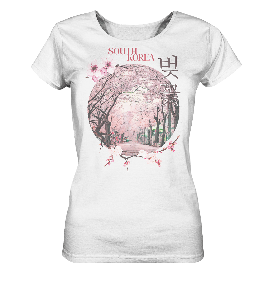 Cherry Blossom | Damen Organic Shirt - Gomawo Korea - Damen - Südkorea - Korea - Bekleidung - Clothing - K-Streetwear - K-Clothing - K-Vibes