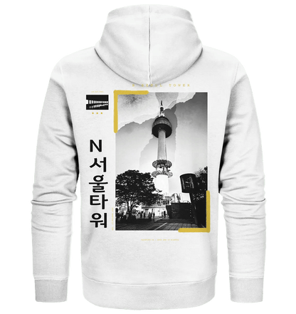 Namsan Tower N Seoul | Organic Unisex Zipper - Gomawo Korea - Jacken/ Zipper - Südkorea - Korea - Bekleidung - Clothing - K-Streetwear - K-Clothing - K-Vibes